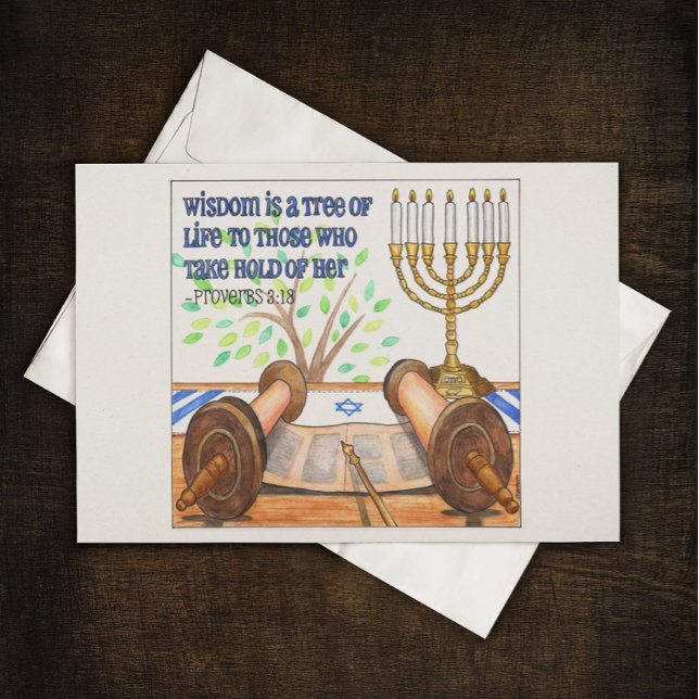 Weisheit ist ein Baum des Lebens Inspiration Postk Postkarte (Von Creator hochgeladen)