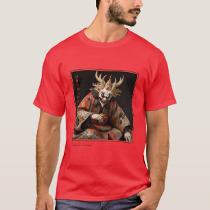 Weisheit ist verdient / Rot mit schwarzem Schrift- T-Shirt