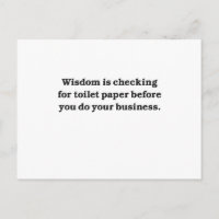 Weisheit (Karo für Toilettenpapier)