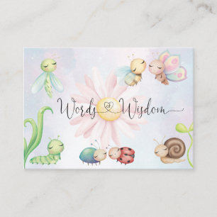 Weisheit: Kleine kleine Liebe Bug Regenbogenworte Begleitkarte