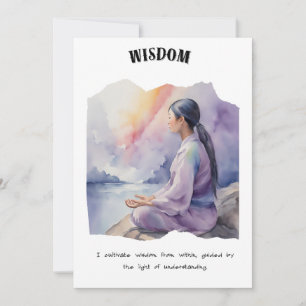 Weisheit Positive Affirmative Card Feiertagskarte