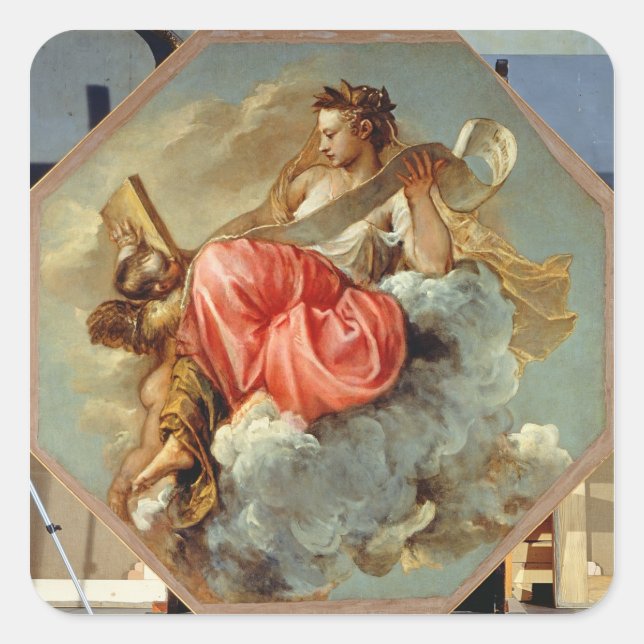 Weisheit Quadratischer Aufkleber (Vorderseite)