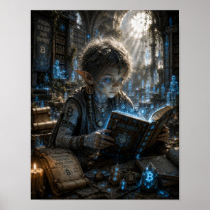 Weisheit / Runenbewahrer / Antike Bibliothek Poster
