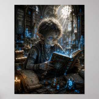 Weisheit / Runenbewahrer / Antike Bibliothek Poster