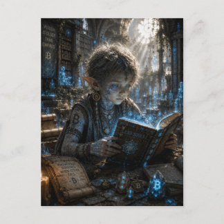 Weisheit / Runenbewahrer / Antike Bibliothek Postkarte