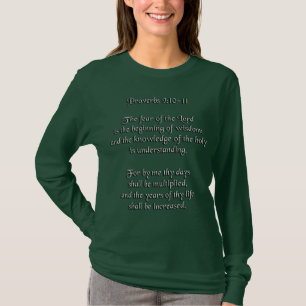 Weisheit - Sprichwörter 9:10-11 Langleeve Hemd T-Shirt