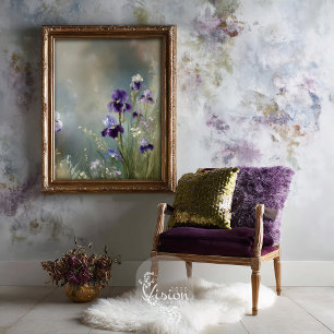 Weisheits-Muse Lavendel-Iris-Weißer Salbei Aquarel Seidenpapier