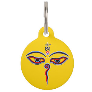 Weisheitsaugen des Buddha - Bodhnath Tempel Augen Haustiermarke