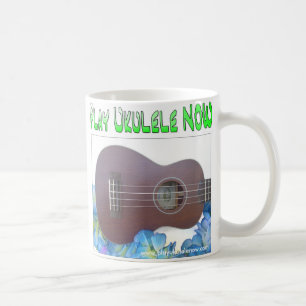 Weiß 11-Unze-klassische Spiel Ukulele JETZT weiß Tasse