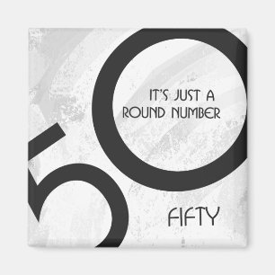 Weiß 50 Jahrzehnt Geburtstag Magnet