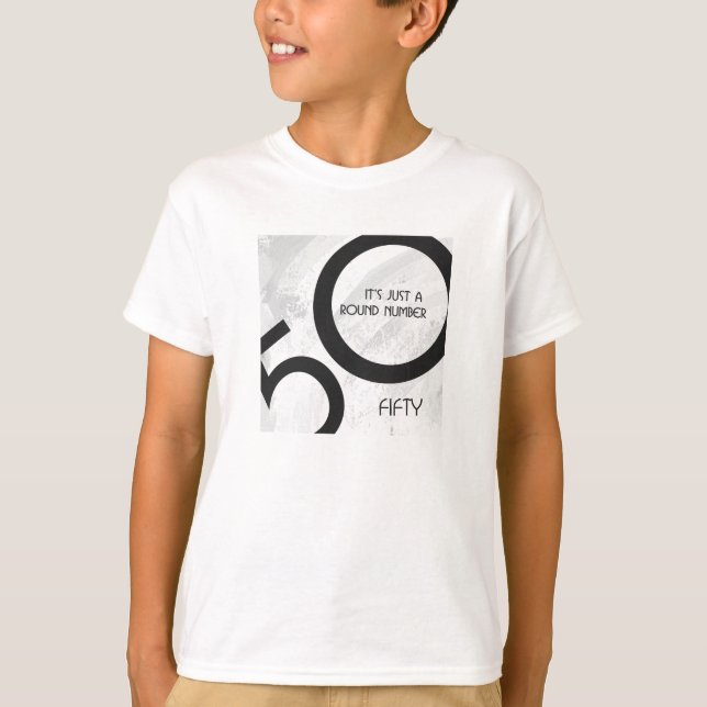 Weiß 50 Jahrzehnt Geburtstag T-Shirt (Vorderseite)