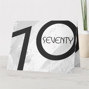 Weiß 70 Jahrzehnt Geburtstag Karte