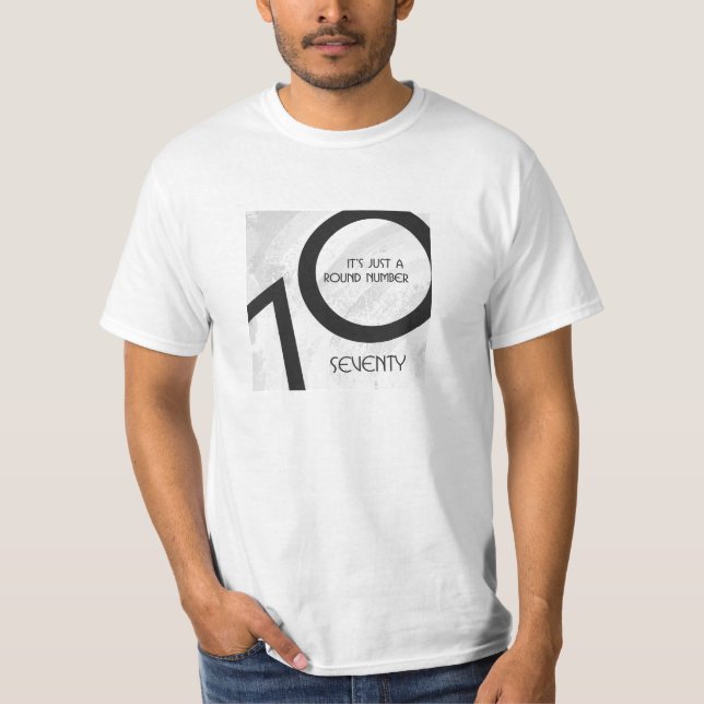 Weiß 70 Jahrzehnt Geburtstag T-Shirt (Vorderseite)