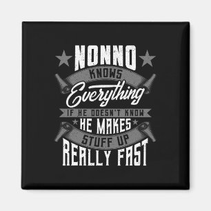 Weiss alles Lustige Nonno Vatertag Geschenke Magnet