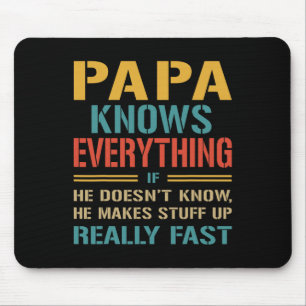 Weiss alles Lustiges Vatertagsgeschenk für Papa Mousepad