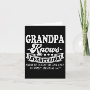 Weiß alles Shirt Funny Vatertag Vater Papa Karte