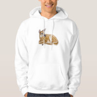 Weiß angebundener Rotwild-KitzHoodie
