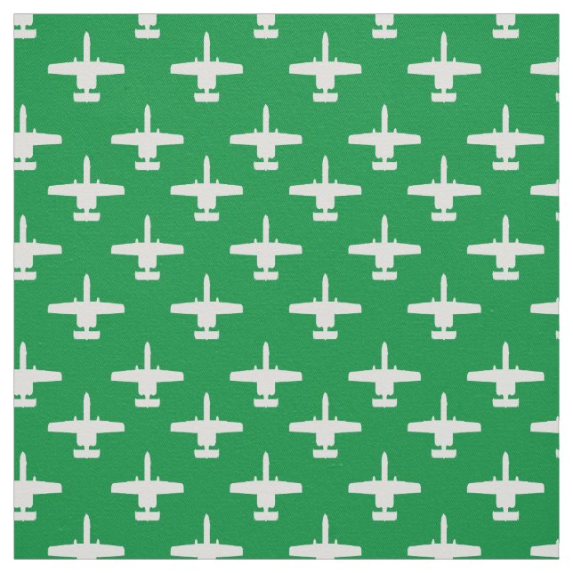 Weiß auf dem Muster der grünen A-10-Kampfjets Stoff (Muster)