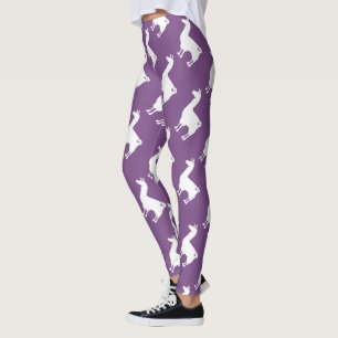 Weiß auf Farblama-Leggings Leggings