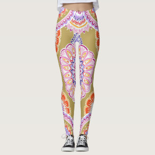 Weiß auf Pappfarbe 2 Leggings