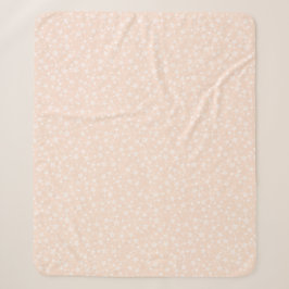 Weiß auf Peach/Apricot | Muster für Linoldruckstar Sherpadecke