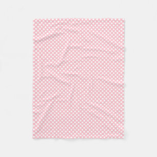Weiß auf rosa kleine Polka-Punkte Fleecedecke