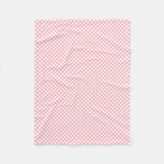 Weiß auf rosa kleine Polka-Punkte Fleecedecke