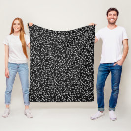 Weiß auf Schwarz | Muster für Linoldruckstars Fleecedecke