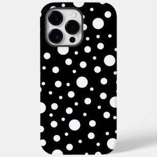 Weiß auf Schwarz Polka Dot Muster Case-Mate iPhone 14 Pro Max Hülle