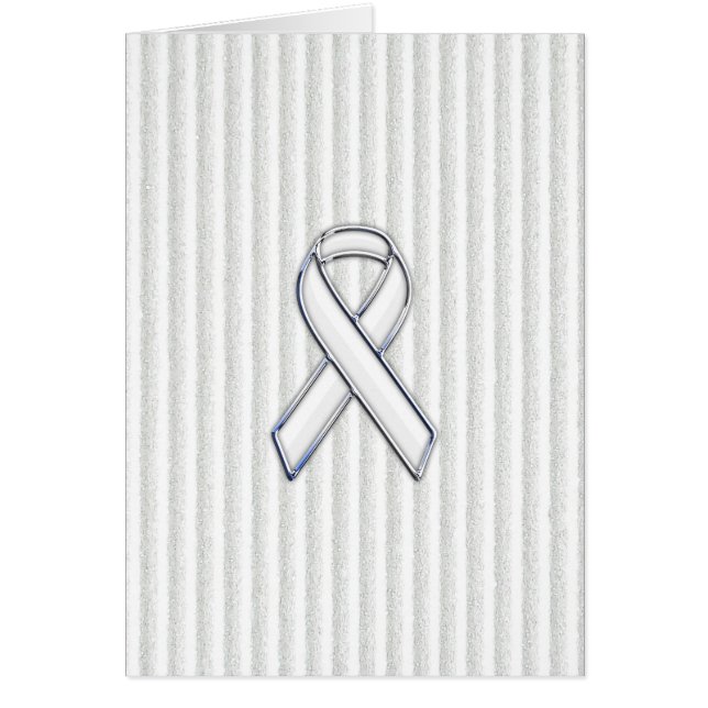 Weiß auf weißem Ribbon Awareness Strips (Vorne)