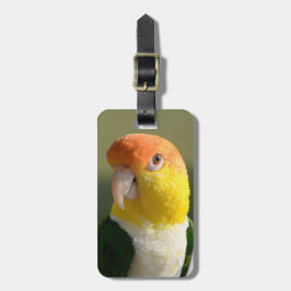 Weiß aufgeblähter Caique-Papagei Gepäckanhänger