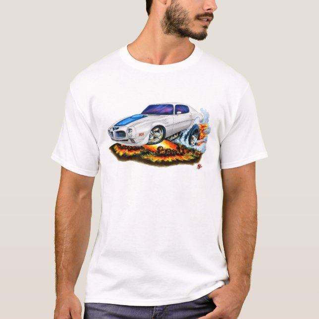 Weiß-Auto 1970-72 Transportes morgens T-Shirt (Vorderseite)