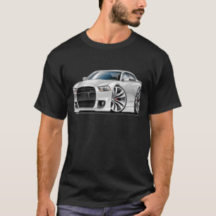 Weiß-Auto des Dodge-Ladegerät-SRT8 T-Shirt