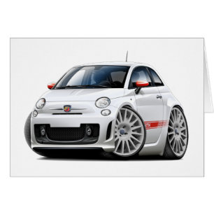Weiß-Auto Fiats 500 Abarth