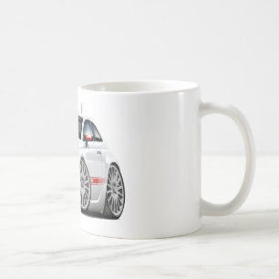 Weiß-Auto Fiats 500 Abarth Tasse