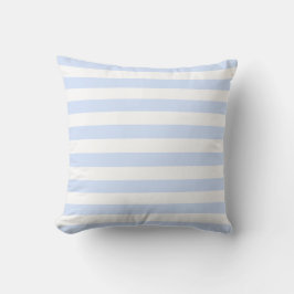 Weiß & Baby Blue Pastell Lines Muster Kissen