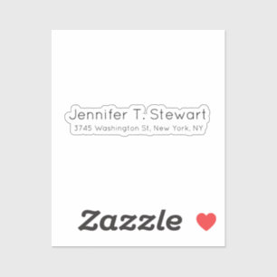 Weiß Beruflich Elegant Simple Aufkleber