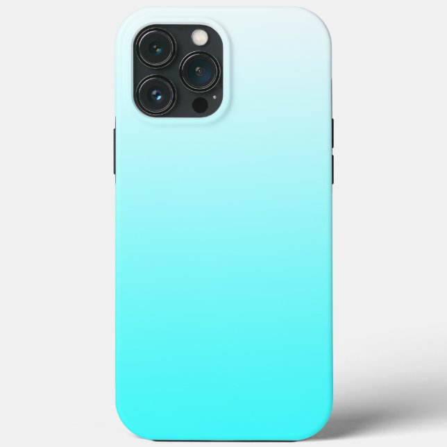 Weiß bis Aqua Blue Gradient Case-Mate iPhone Hülle (Rückseite)