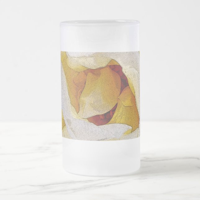 Weiß bis Gelb Mattglas Bierglas (Mittel)