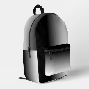 Weiß bis schwarz bedruckter rucksack