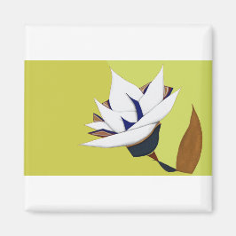 WEISS, BLAU, GOLD LOTUS MAGNET