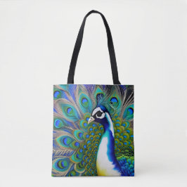 Weiß blau und grün Piebald Peacock
