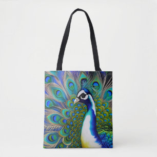 Weiß blau und grün Piebald Peacock