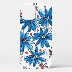 Weiß-blaue Blume Case-Mate iPhone Hülle