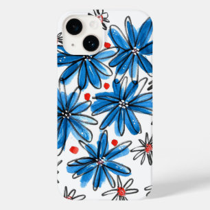 Weiß-blaue Blume Case-Mate iPhone 14 Hülle