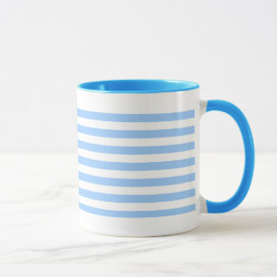 Weiß-Blaue Streifen Tasse