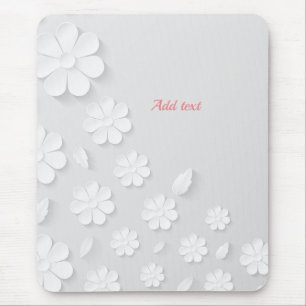Weiß blorfarbene Mustervorlage, Mauspad