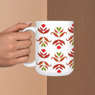 Weiß & braun Kunst, Dichtung und Musik Kaffeetasse
