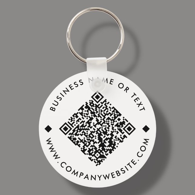 Weiß | Business Custom QR Code Schlüsselanhänger (Von Creator hochgeladen)