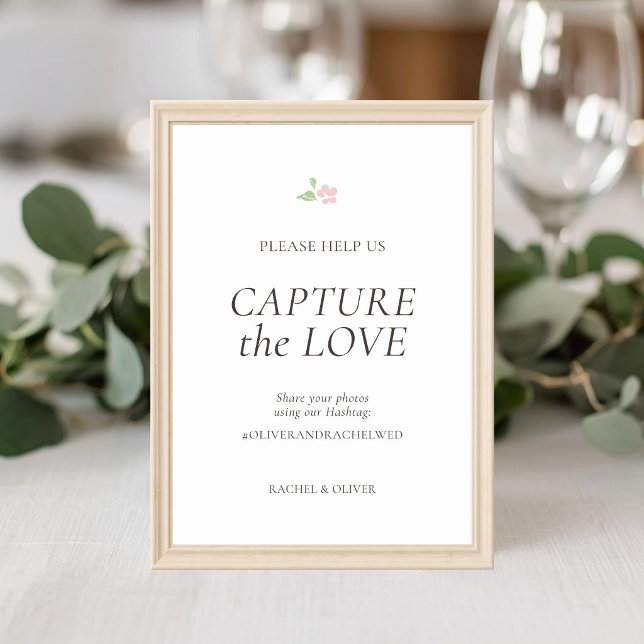 Weiß | Capture the Love Tischkarte Tischnummer (Von Creator hochgeladen)